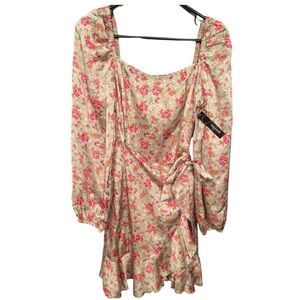 Speechless Floral Half Wrap Dress